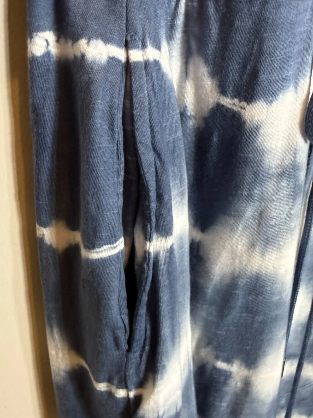 Sundance Elara Tie Dye Faux Wrap Mini Dress Women's Medium Blue Relaxed Fit